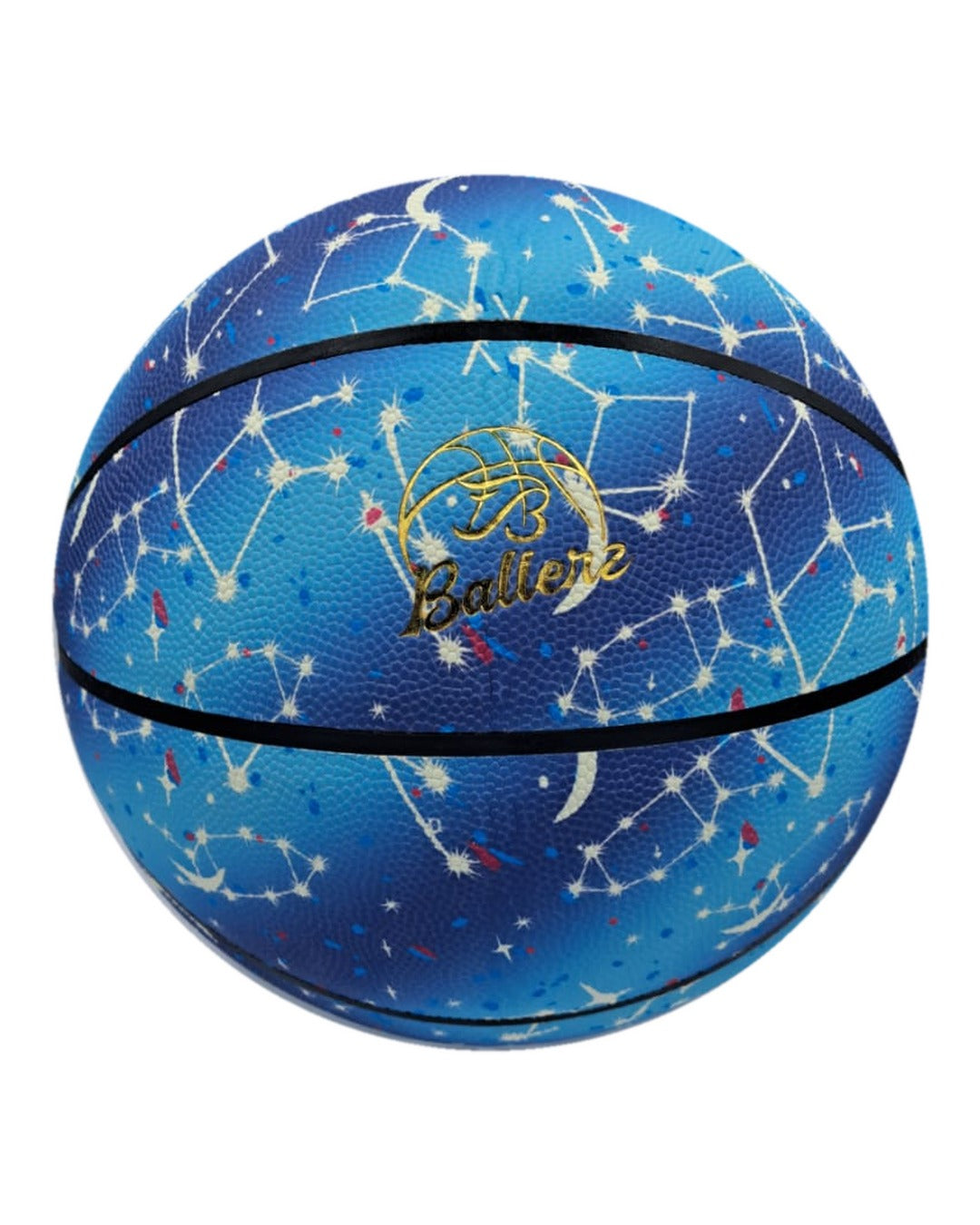 Ballon de basket lumineux étoilé bleu