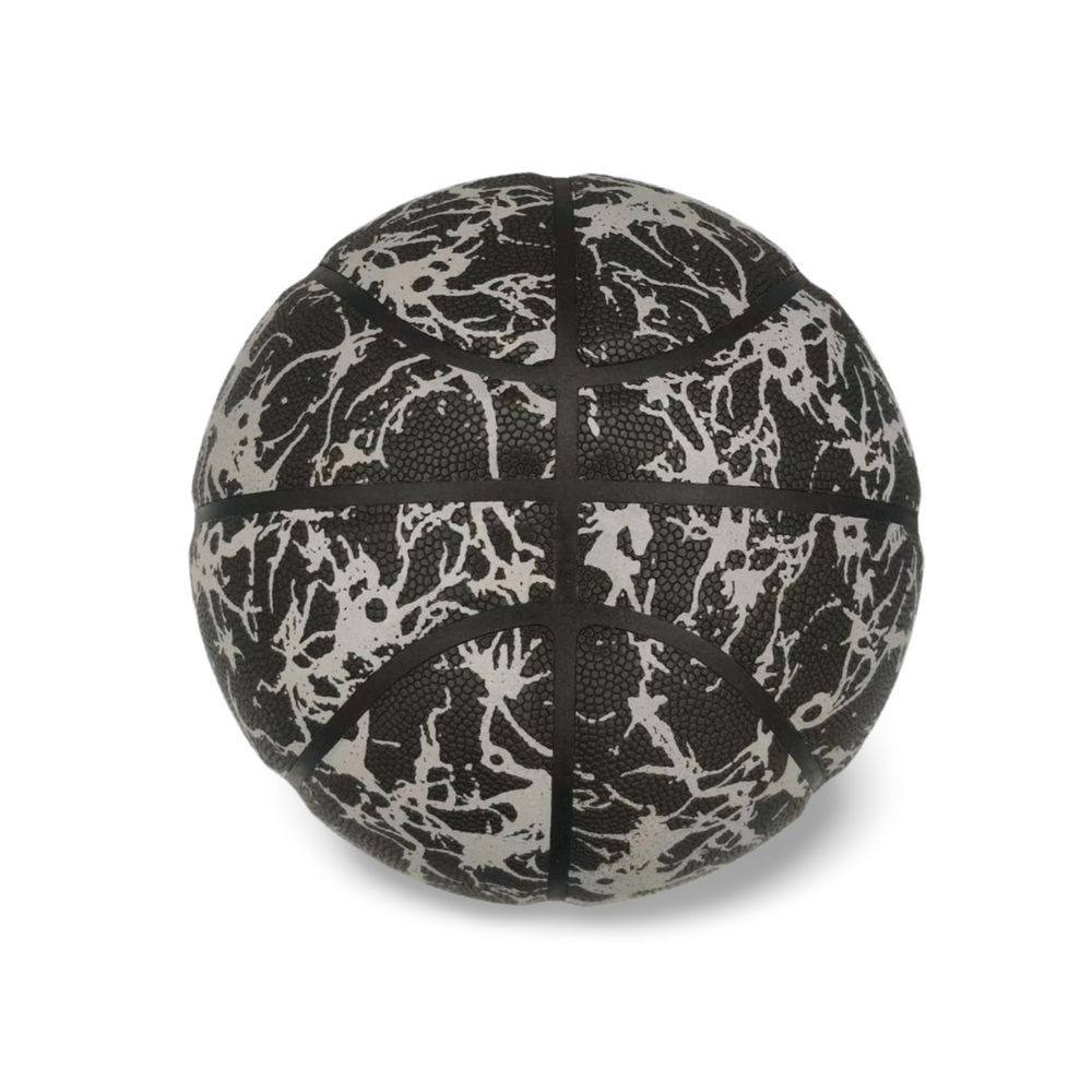 Ballon de Basket Réfléchissant Flashy Noir — Ballerz