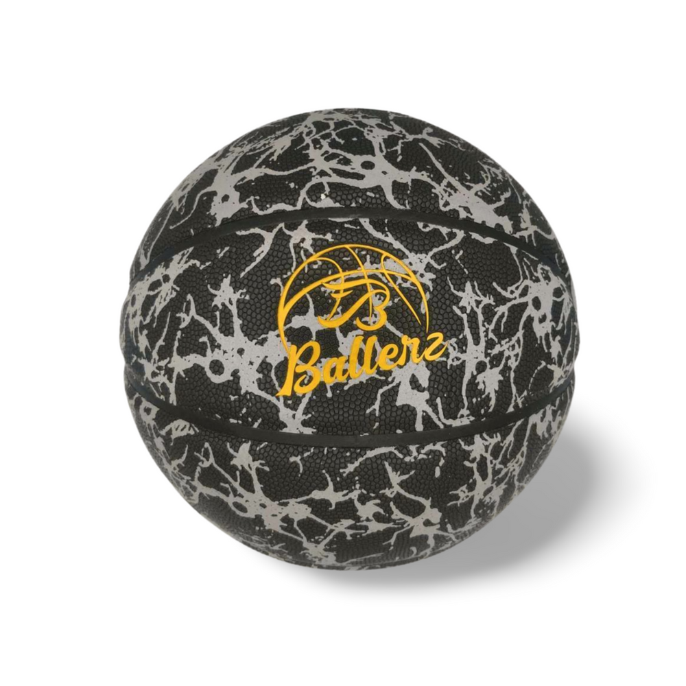 Ballon de Basket Réfléchissant Flashy Noir — Ballerz