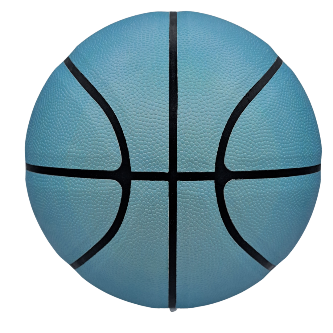 Ballon de basket double bleu