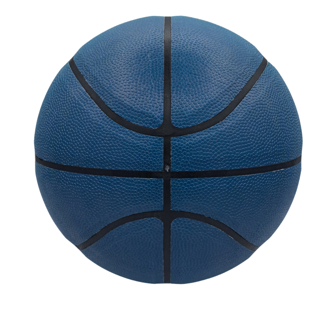 Ballon de basket double bleu