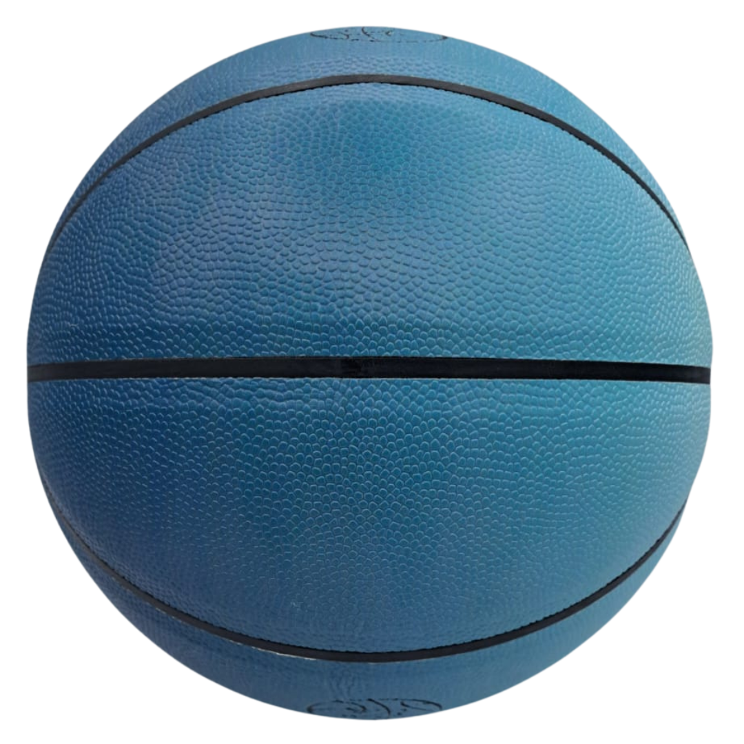 Ballon de basket double bleu
