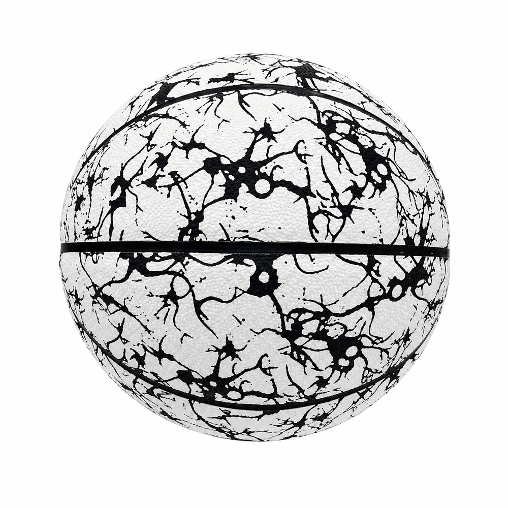 Ballon de Basket Réfléchissant et Phosphorescent Flashy Blanc — Ballerz