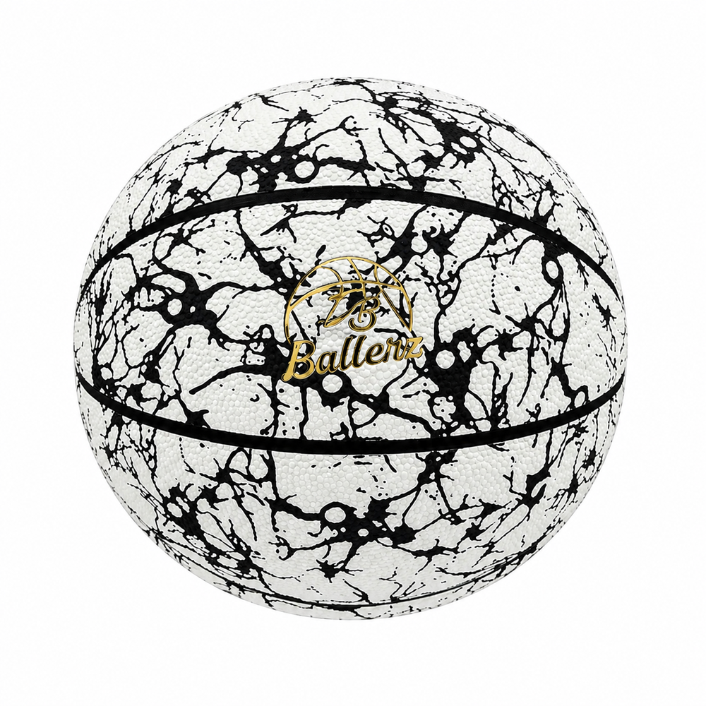 Ballon de Basket Réfléchissant et Phosphorescent Flashy Blanc — Ballerz
