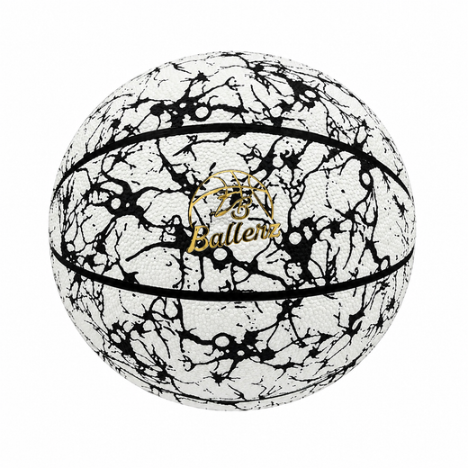 Ballon de Basket Réfléchissant et Phosphorescent Flashy Blanc — Ballerz